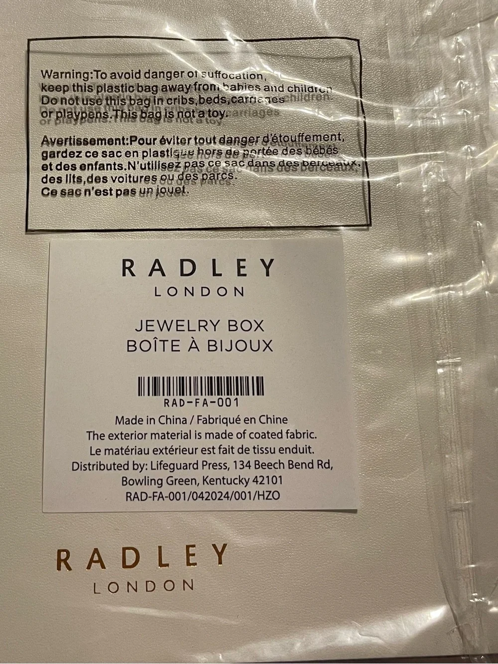 RADLEY LONDON Cream Jewelry Organizer with Ring Rows and Open Compartment - Picture 3 of 3